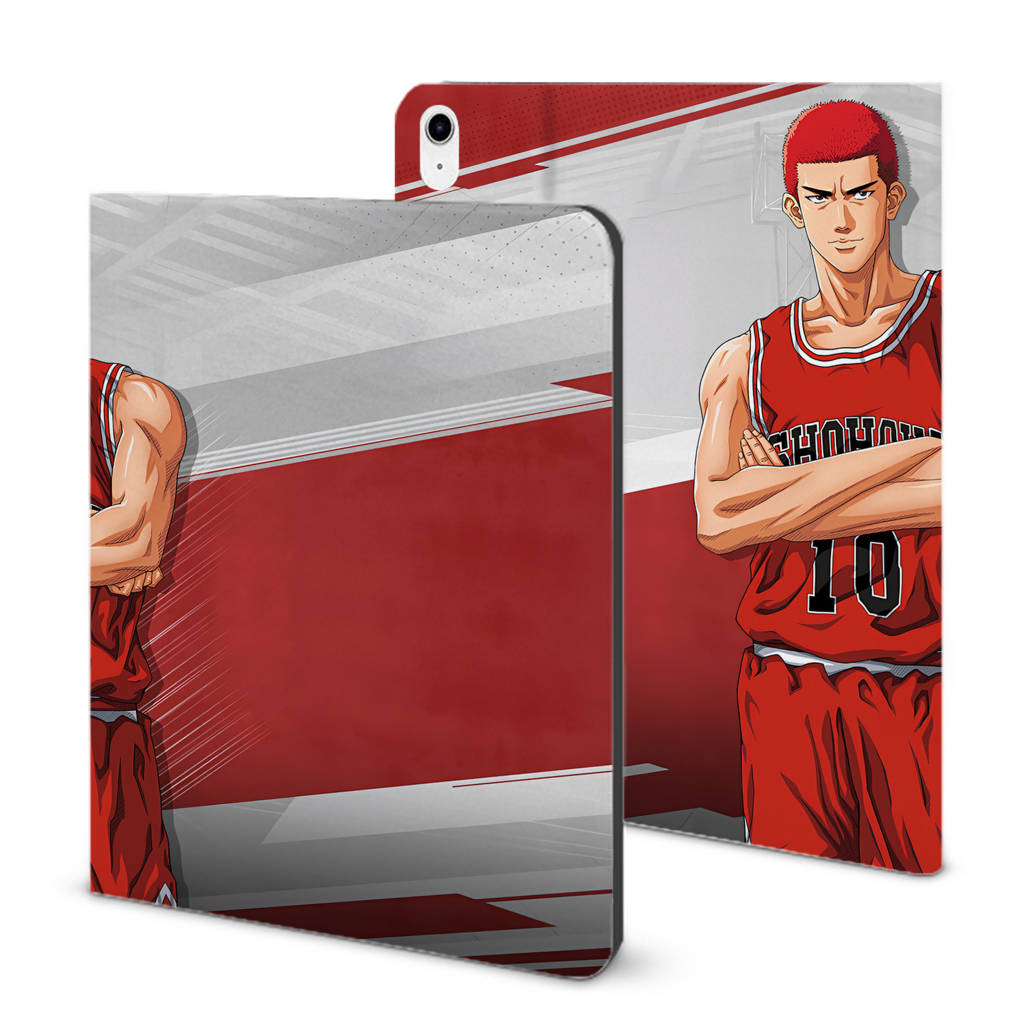 （画像用） SLAM DUNK／スラムダンク IPad ケース ブック型 PUレザー TPU 耐衝撃 軽量 薄型 ペン収納なし 全面保護 IPad 各モデル対応